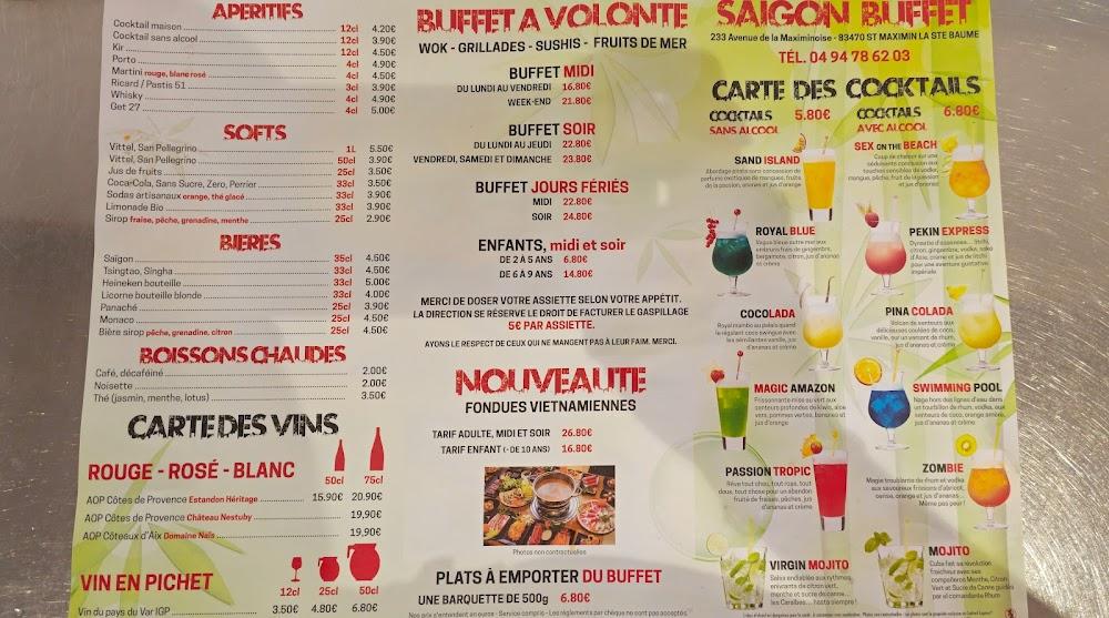 New Saïgon Wok (Saint-Maximin) - Menu Image 1